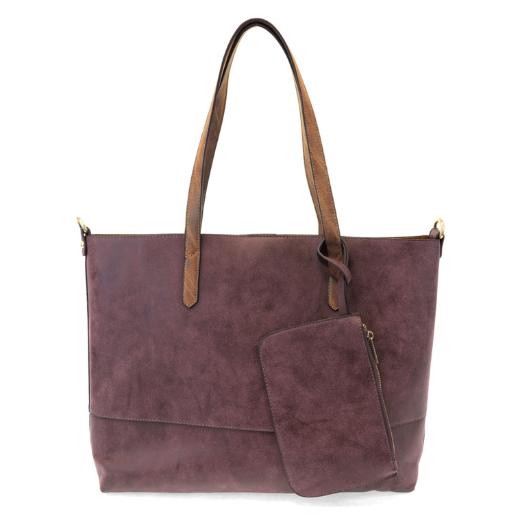 Brushed 2-in-1 Tote - Aubergine