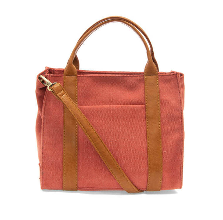 Gwen Medium Canvas Tote - Coral