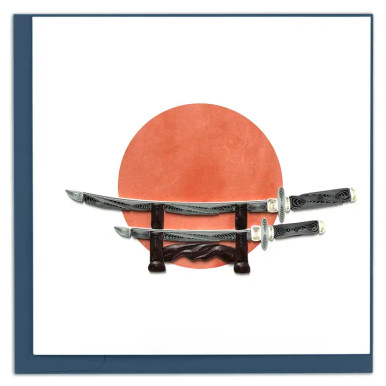 Samurai Sword Greeting Card | Quilling Card | The Penguin Gallery