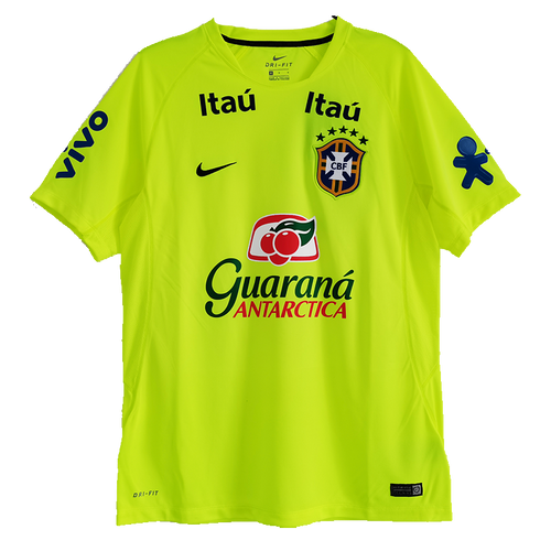 Brazil 21/22 Men's Yellow Pre-Match Retro Shirt