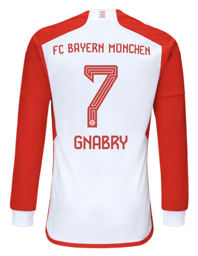 GNABRY #7 Bayern Munich 23/24 Men's Home Long Sleeve Shirt