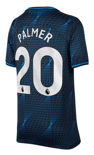 PALMER #20 Chelsea 23/24 Kid's Away Shirt and Shorts - PL Font