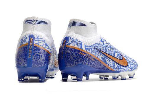 Nike Air Zoom Mercurial Superfly 9 Elite AG Football Boots - Blue/White