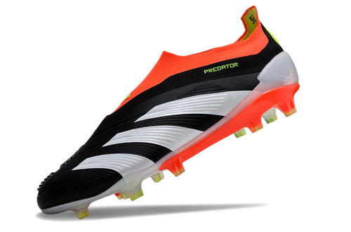 adidas Predator Elite FG Laceless - Black/Solar Red/White