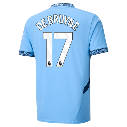 DE BRUYNE #17 Manchester City 24/25 Stadium Men's Home Shirt - PL Font