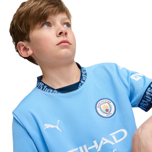 DE BRUYNE #17 Manchester City 24/25 Kid's Home Shirt and Shorts - Man City Font