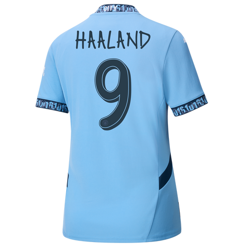 HAALAND #9 Manchester City 24/25 Women's Home Shirt - Man City Font
