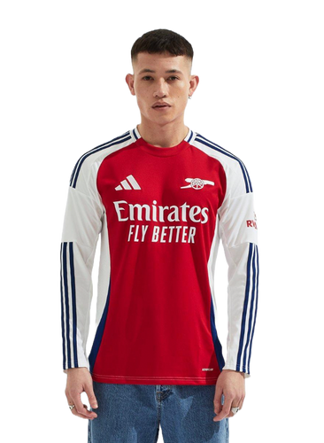 SAKA #7 Arsenal 24/25 Men's Home Long Sleeve Shirt - Arsenal Font