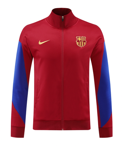 Barcelona 24/25 Men's Red Long Zip Jacket