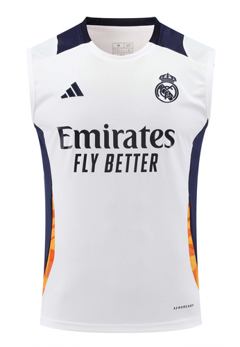 Real Madrid 24/25 Men's White Training Tank Top