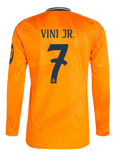 VINI JR #7 Real Madrid 24/25 Men's Away Long Sleeve Shirt