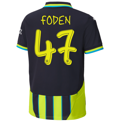 FODEN #47 Manchester City 24/25 Kid's Away Shirt and Shorts - Man City Font