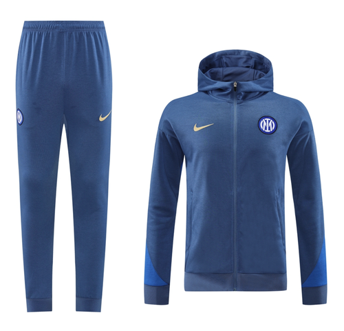 Inter Milan 24/25 Men's Blue Long Zip Hoodie