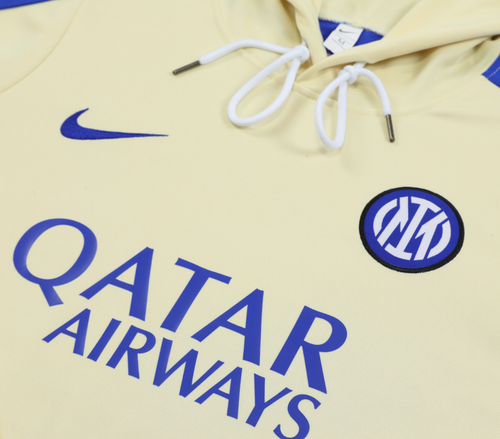 Inter Milan 24/25 Men's Light Yellow Hoodie Tracksuit