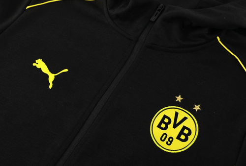 Borussia Dortmund 24/25 Men's Black Long Zip Hoodie