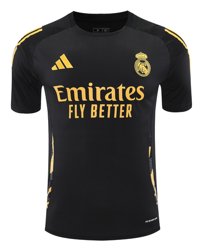 Real Madrid 24/25 Men's Black-Gold Training Shirt