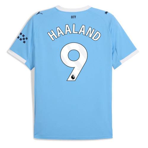HAALAND #9 Manchester City 25/26 Stadium Men's Home Shirt - PL Font