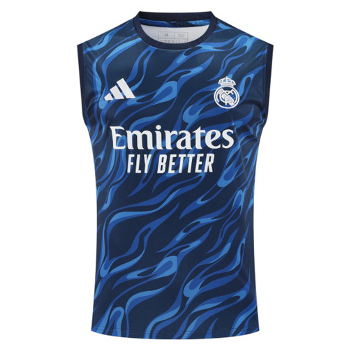 Real Madrid 25/26 Men's Blue Training Tank Top