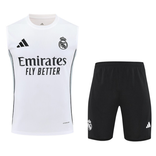 Real Madrid 25/26 Men's White Training Tank Top