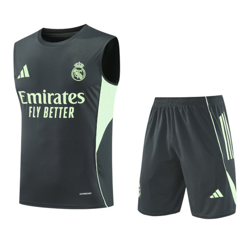 Real Madrid 25/26 Men's Dark Olive Training Tank Top