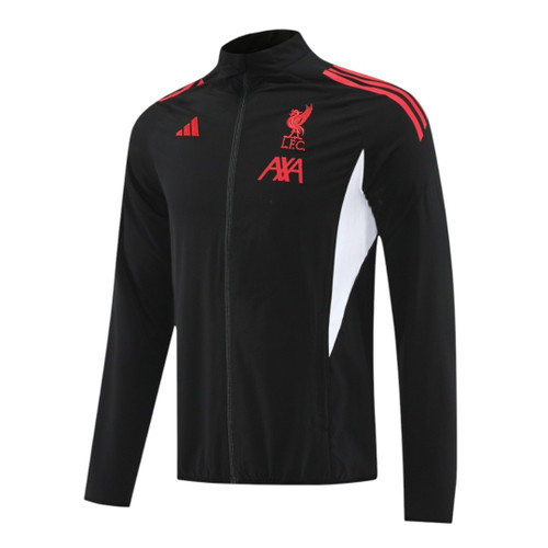 Liverpool 25/26 Men's Black Long Zip Windbreaker