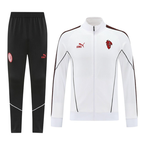 AC Milan 25/26 Men's White Long Zip Jacket