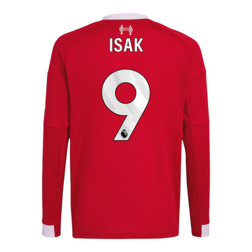 ISAK #9 Liverpool 25/26 Men's Home Long Sleeve Shirt - PL Font