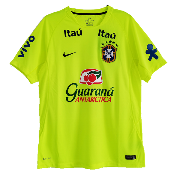Brazil 21/22 Men's Yellow Pre-Match Retro Shirt