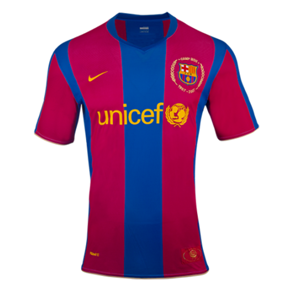 Barcelona 07/08 Men's Home Retro Shirt