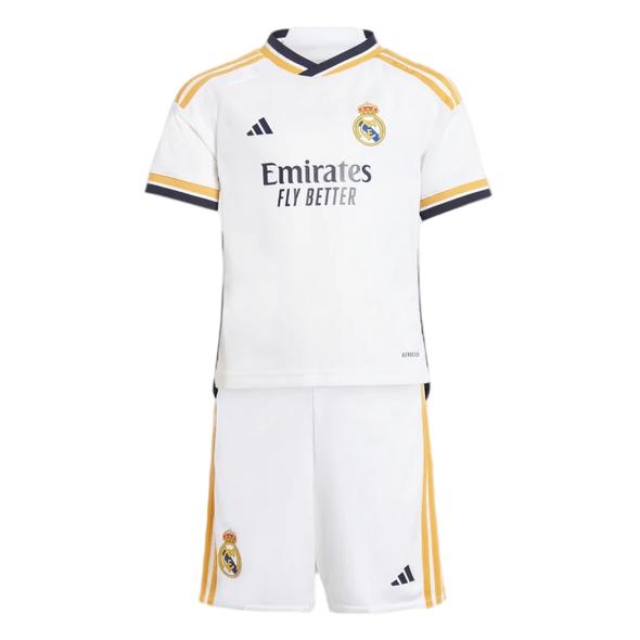Real Madrid 23/24 Kid's Home Shirt and Shorts