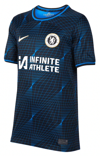 PALMER #20 Chelsea 23/24 Kid's Away Shirt and Shorts - Chelsea Font