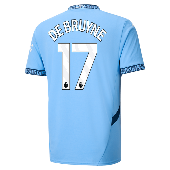 DE BRUYNE #17 Manchester City 24/25 Stadium Men's Home Shirt - PL Font