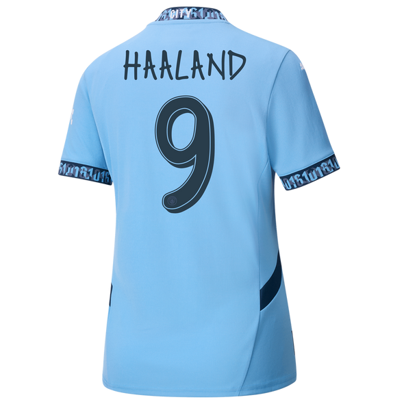 HAALAND #9 Manchester City 24/25 Women's Home Shirt - Man City Font