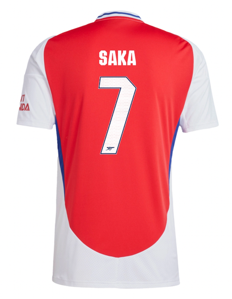 SAKA #7 Arsenal 24/25 Stadium Men's Home Shirt - Arsenal Font