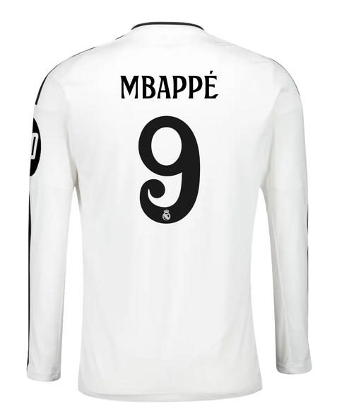 MBAPPÉ #9 Real Madrid 24/25 Men's Home Long Sleeve Shirt