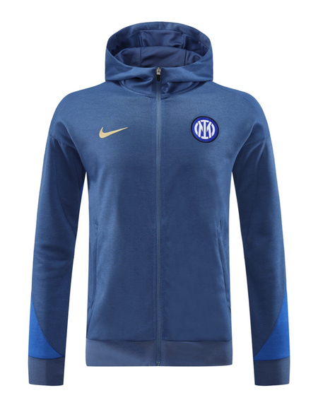 Inter Milan 24/25 Men's Blue Long Zip Hoodie