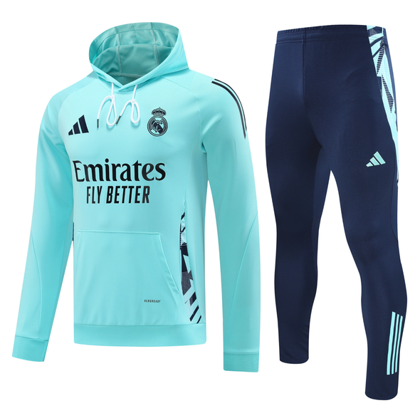 Real Madrid 24/25 Men's Turquoise Hoodie Tracksuit