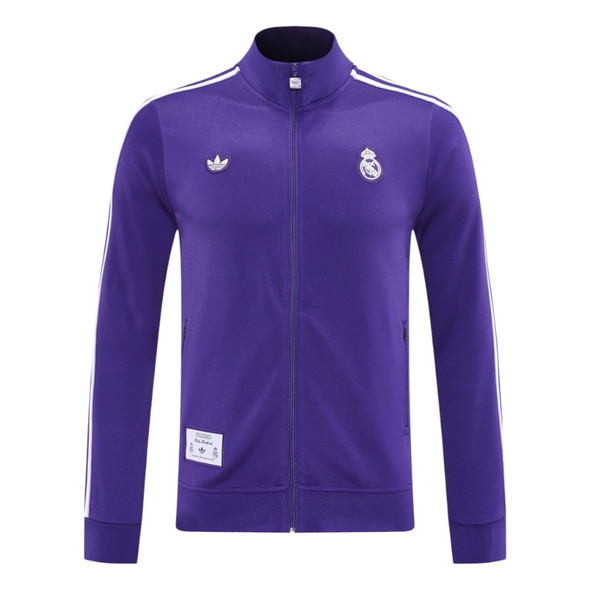 Real Madrid 24/25 Men's Originals Purple Long Zip Jacket