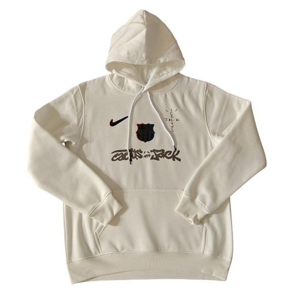 Barcelona x Travis Scott 24/25 Men's White Hoodie