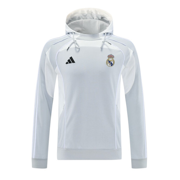 Real Madrid 25/26 Men's Gray Hoodie Tracksuit