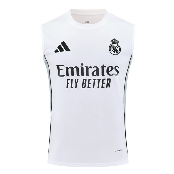 Real Madrid 25/26 Men's White Training Tank Top