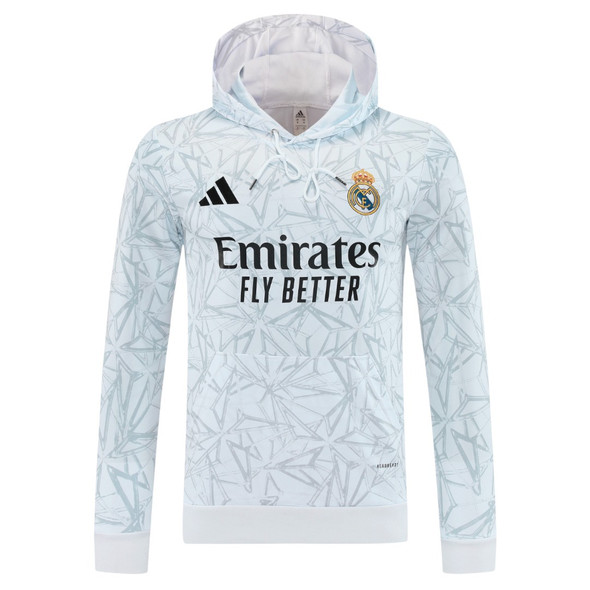 Real Madrid 25/26 Men's Gray Pre-Match Hoodie Tracksuit