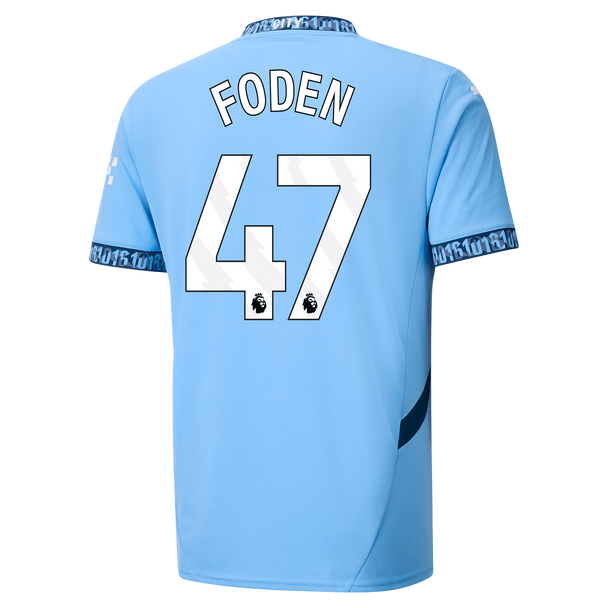 FODEN #47 Manchester City 24/25 Stadium Men's Home Shirt - PL Font