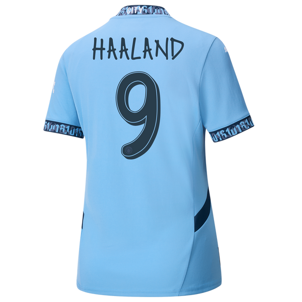 HAALAND #9 Manchester City 24/25 Women's Home Shirt - Man City Font