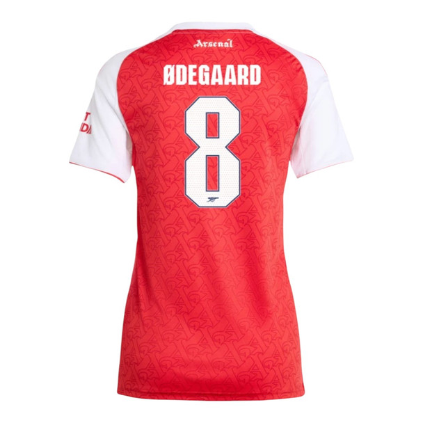ØDEGAARD #8 Arsenal 25/26 Women's Home Shirt - Arsenal Font
