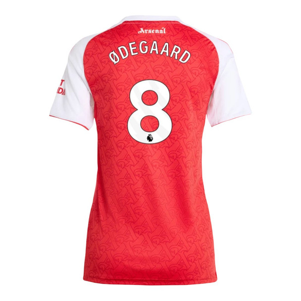 ØDEGAARD #8 Arsenal 25/26 Women's Home Shirt - PL Font