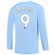 HAALAND #9 Manchester City 23/24 Men's Home Long Sleeve Shirt - PL Font
