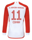 COMAN #11 Bayern Munich 23/24 Men's Home Long Sleeve Shirt