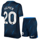 PALMER #20 Chelsea 23/24 Kid's Away Shirt and Shorts - PL Font