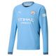 DE BRUYNE #17 Manchester City 24/25 Men's Home Long Sleeve Shirt - Man City Font